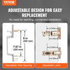 VEVOR Front Door Handle and Deadbolt Set, Square Entry Handle Set with Lever, Single Cylinder, Adjustable Hole Space, Reversible for Right and Left Handed Entrance and Front Doors, Satin Nickel
