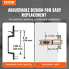 VEVOR Front Door Handle, Square Entry Handle Set with Lever, No Lock, Adjustable Hole Space, Zinc Alloy Die-Casting, Reversible for Right and Left Handed Entrance and Front Doors, Matte Black