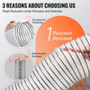 VEVOR Dust Collection Hose, 4'' x 20', Thickened PVC Material Puncture-Resistant Flexible Clear Hose with Carbon Steel Wire Coil 4 x 304 Stainless Clamps, for Table Saw, Band Saw, Planer, Jointer