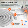VEVOR Dust Collection Hose, 4'' x 50', Thickened PVC Material Puncture-Resistant Flexible Clear Hose with Carbon Steel Wire Coil 4 x 304 Stainless Clamps, for Table Saw, Band Saw, Planer, Jointer