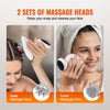 VEVOR Electric Scalp Massager, Rechargeable Head Massager Hair Growth, IPX7 Waterproof | Portable Kneading Scalp Scratcher with 8 Removable Massage Head for Stress Relief, Deep Clean, Gift for Mom/Dad