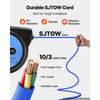 VEVOR 40FT Retractable Extension Cord Reel, Damped Slow Retraction System, 10AWG/3C Heavy Duty Power Cord 2500W, 4 Outlets, 20A Circuit Breaker, Ceiling/Wall Mount for Garage/Shop, ETL Listed, Blue