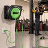 VEVOR 40FT Retractable Extension Cord Reel, Damped Slow Retraction System, 10AWG/3C Heavy Duty Power Cord 2500W, 4 Outlets, 20A Circuit Breaker, Ceiling/Wall Mount for Garage/Shop, ETL Listed, Green