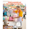 VEVOR Cotton Candy Machine Cover, Transparent Acrylic Dome Bubble Shield, Cotton Candy Machine Bubble Shield Compatible with 15inch Cottons Candies Machines Bowl for Party, Shops, Bottom Groove Design