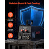VEVOR MIG Welder, 130Amp Gasless Flux Core Welder Machine, 110V Synergic Mig Welding Machine, Portable Mig Welder with IGBT Inverter Technology for Metal Fabrication, Home Repair & DIY Projects