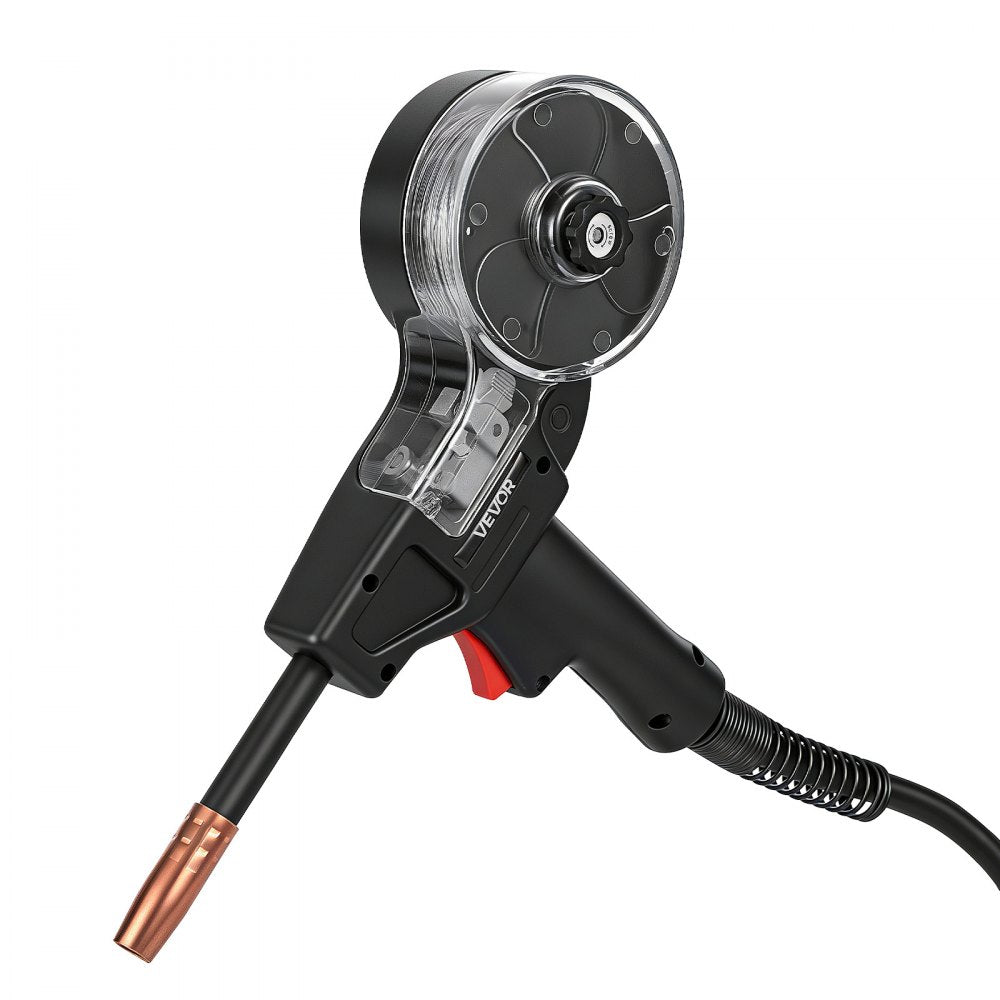 VEVOR 130Amp Spool Gun with 10FT Cable, Replacement for Lincoln Magnum 100SG K2532-1 - with 11PCS Mig Welding Contact Tips, ER4043 0.035" Aluminum Mig Welding Wire & Toolbox