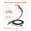 VEVOR 150A MIG Welding Gun with 15FT Cable, Replacement for Miller M-15/M-150 (249041) - with 5PCS Mig Welding Contact Tips