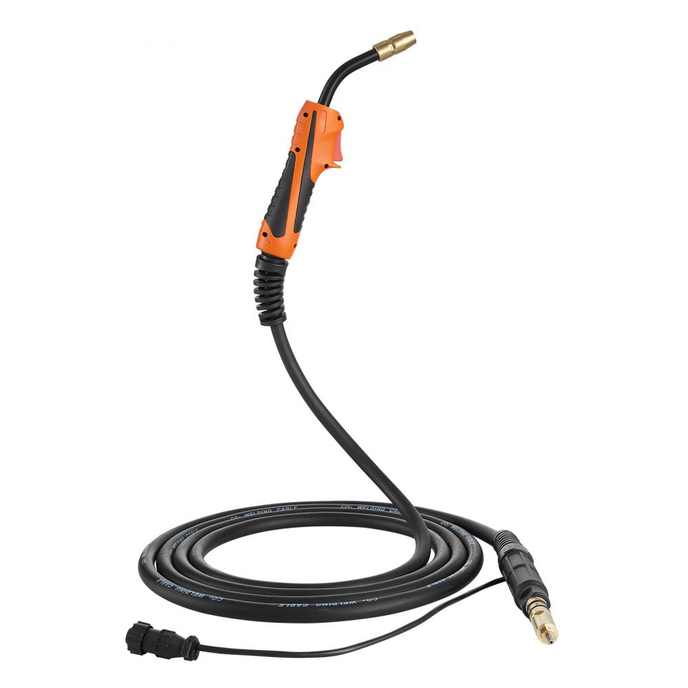 VEVOR 150A MIG Welding Gun with 15FT Cable, Replacement for Miller M-15/M-150 (249041) - with 5PCS Mig Welding Contact Tips