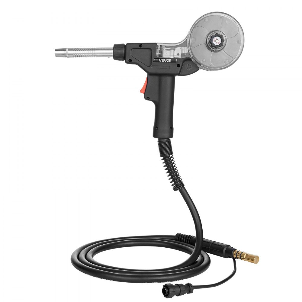 VEVOR 135Amp Spool Gun with 10FT Cable, Replacement for Miller Spoolmate 100 - with 11PCS Mig Welding Contact Tips & ER4043 0.035" Aluminum Mig Welding Wire