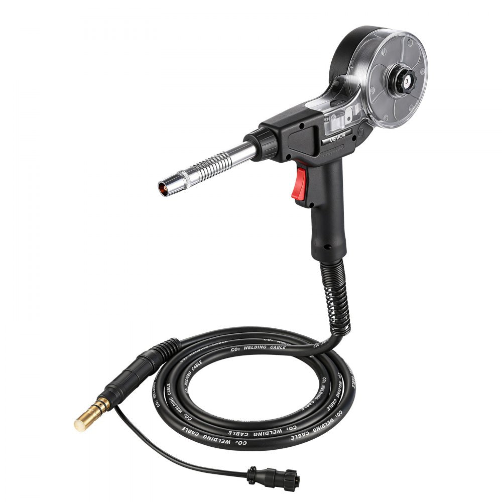 VEVOR 135Amp Spool Gun with 10FT Cable, Replacement for Miller Spoolmate 100 - with 11PCS Mig Welding Contact Tips & ER4043 0.035" Aluminum Mig Welding Wire