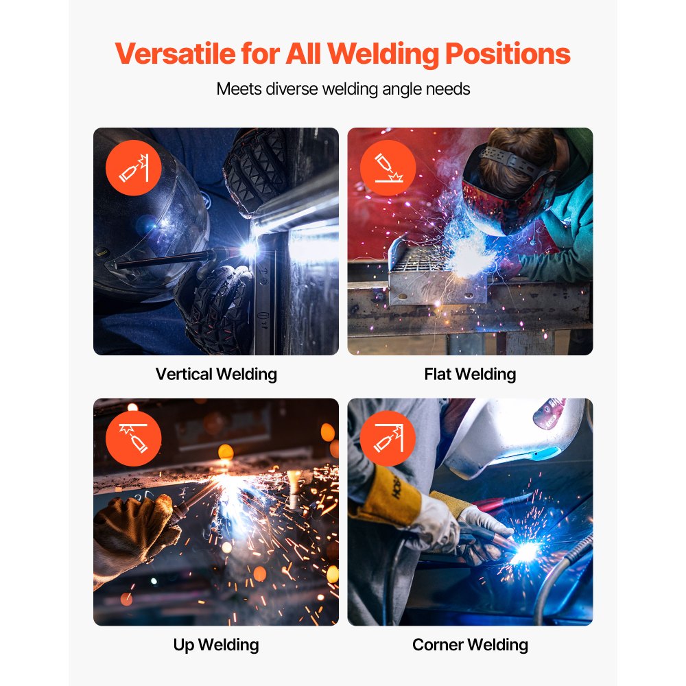 VEVOR Flux Core MIG Welding Wire, E308LFC-O 0.03-inch 2 LBS, Gasless Stainless Steel Welding Wire with Low Spatter for All Position Arc Welding, Self-Shielded for Outdoor Use