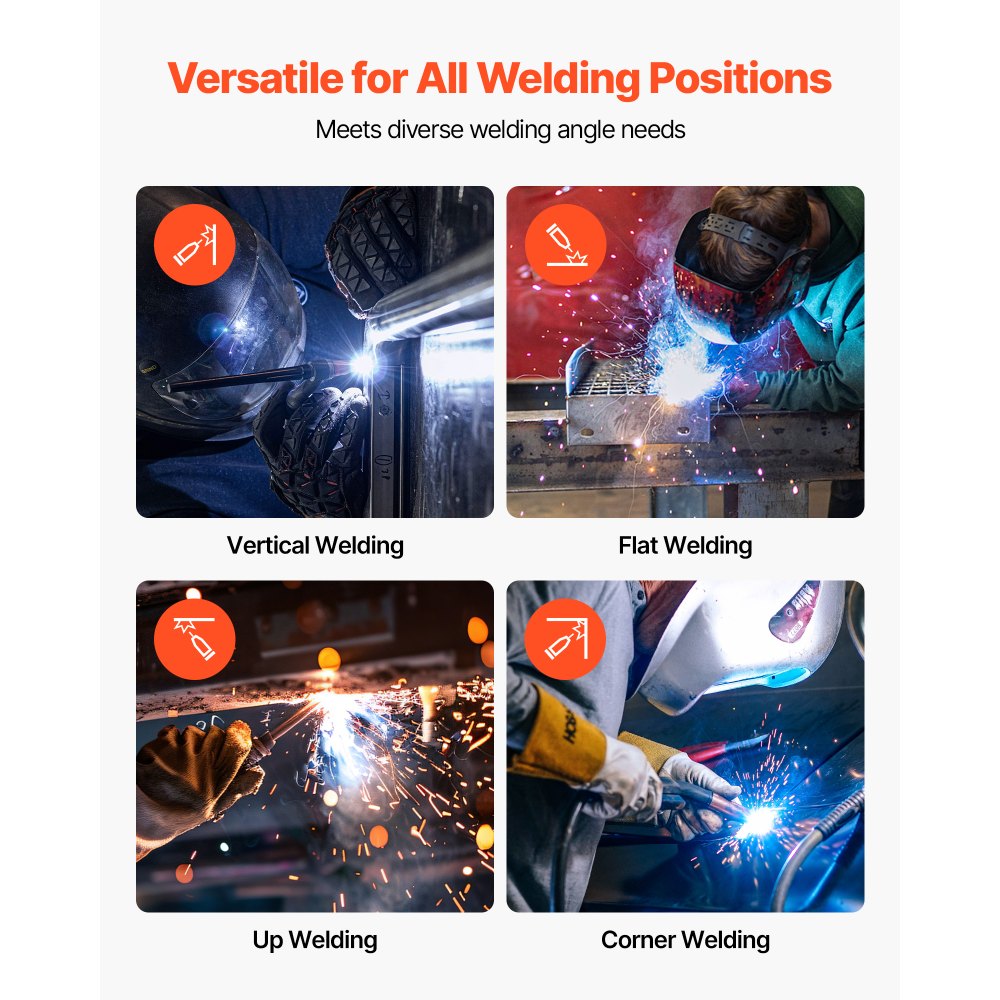 VEVOR Flux Core MIG Welding Wire, E71T-11 0.035-inch 10 LBS, Gasless Mild Steel Welding Wire with Low Spatter for All Position Arc Welding, Self-Shielded for Outdoor Use
