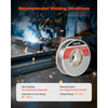 VEVOR Flux Core MIG Welding Wire, E71T-11 0.035-inch 10 LBS, Gasless Mild Steel Welding Wire with Low Spatter for All Position Arc Welding, Self-Shielded for Outdoor Use