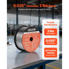 VEVOR Flux Core MIG Welding Wire, E71T-GS 0.035-inch 2 LBS, Gasless Mild Steel Welding Wire with Low Spatter for All Position Arc Welding, Self-Shielded for Outdoor Use (Pack of 3 Rolls)