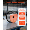 VEVOR Flux Core MIG Welding Wire, E71T-11 0.035-inch 1 LBS, Gasless Mild Steel Welding Wire with Low Spatter for All Position Arc Welding, Self-Shielded for Outdoor Use (Pack of 3 Rolls)
