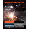 VEVOR MIG Welder, 130A Synergic Mig Welding Machine, 2-in-1 Gas MIG/Gasless Flux Core MIG Multi-Process Welder Machine, 110V Portable Mig Welder with IGBT Inverter Technology & Digital Display Screen