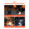 VEVOR MIG Welder, 130Amp Synergic Mig Welding Machine, 3-in-1 Flux Core MIG/Stick/Lift TIG Multi-Process Welder Machine, 110V Portable Mig Welder with IGBT Inverter Technology & Digital Display Screen