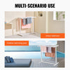 VEVOR Towel Rack, 5 Bars Outdoor PVC Towel Holder, Floor Standing Pool Towel Hanger Stand with Clips, Bag & Hook, Outdoor Indoor Quilt Drying Rack Organizer, Ideal for Poolside, Bathroom, Spa, White