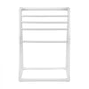 VEVOR Towel Rack, 5 Bars Outdoor PVC Towel Holder, Freestanding Pool Towel Hanger Stand with Clips, Bag & Hook, Outdoor Indoor Quilt Drying Rack Organizer, Ideal for Poolside, Bathroom, Spa, White