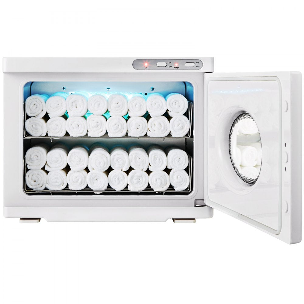 VEVOR Hot Towel Warmer，23L Large Capacity Spa Hot Towel Warmers with See Through Window, 2 Stainless Steel Racks, Holds up 50-60 Towels, 2-in-1 All-round Heating for Facials, SPA, Massage, Salon