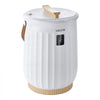 VEVOR Towel Warmers for Bathroom 20L Heated Towel Bucket with LED Display, Rapid Heating, 4 Adjustable Timer, Wood Handle, Auto Shut Off, Fits Oversized Towels, Blankets, Bathrobes, for Women, White