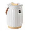 VEVOR Towel Warmers for Bathroom 20L Heated Towel Bucket with LED Display, Rapid Heating, 4 Adjustable Timer, Wood Handle, Auto Shut Off, Fits Oversized Towels, Blankets, Bathrobes, for Women, White
