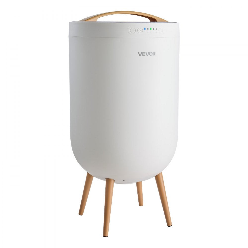 VEVOR Towel Warmers for Bathroom with Bluetooth Speaker and Ambient Light, Rapid Heated Towel Bucket, Auto Shut Off, 4 Adjustable Timer, Fits Oversized Towels, Blankets, Bathrobes, for Women, White