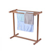 VEVOR Towel Rack, 5 Bars Outdoor PVC Towel Holder, Floor Standing Pool Towel Hanger Stand with Clips, Bag & Hook, Outdoor Indoor Quilt Drying Rack Organizer, Ideal for Poolside, Bathroom, Spa, Brown