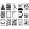 VEVOR Embossing Folders, 15 Pieces, 4.13 x 5.83 in, Background Embossed Plates for VEVOR Die Cutting and Embossing Machine, PP Plastic Embossed Stencil Template for Scrapbooking and Card Making