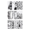 VEVOR Embossing Folders, 15 Pieces, 4.13 x 5.83 in, Background Embossed Plates for VEVOR Die Cutting and Embossing Machine, PP Plastic Embossed Stencil Template for Scrapbooking and Card Making