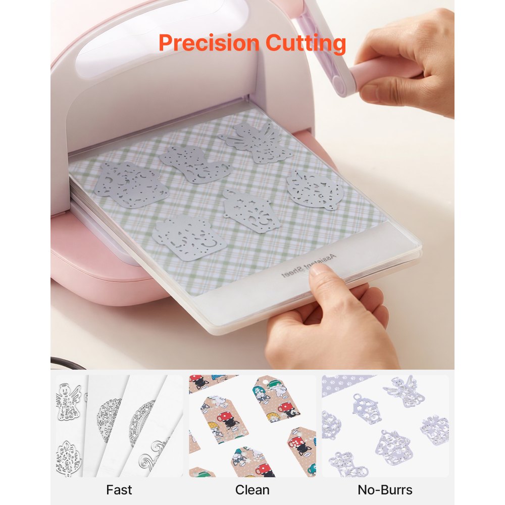 VEVOR Cutting Dies, 10 Pieces Metal Die Cuts, Compatible with VEVOR Die Cutting and Embossing Machine, Letters, Numbers, Tree Patterns, Cut Dies for Scrapbooking, Card Making, DIY Paper Crafting