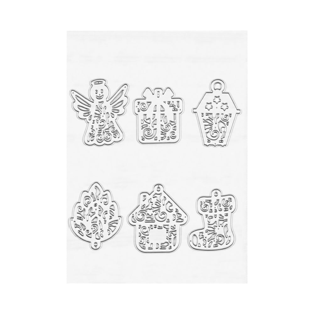 VEVOR Cutting Dies, 10 Pieces Metal Die Cuts, Compatible with VEVOR Die Cutting and Embossing Machine, Letters, Numbers, Tree Patterns, Cut Dies for Scrapbooking, Card Making, DIY Paper Crafting