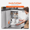 VEVOR Swing Right Blind Corner Cabinet, Pull Out Organizer for 36 inch Width Blind Cabinet, 2 Tier Height Adjustable Swing Tray, Soft Close Kitchen Cloud Blind Organizer, Right Open