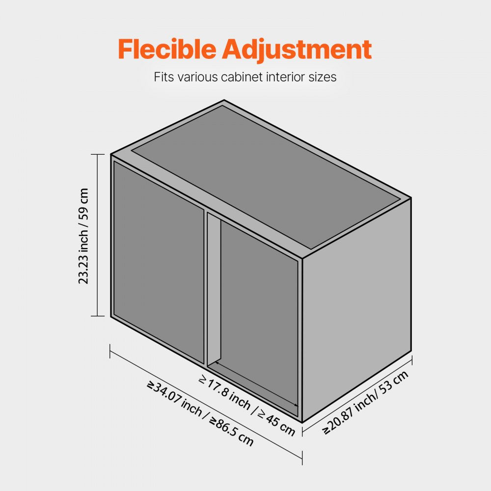 VEVOR Swing Right Blind Corner Cabinet, Pull Out Organizer for 36 inch Width Blind Cabinet, 2 Tier Height Adjustable Swing Tray, Soft Close Kitchen Cloud Blind Organizer, Right Open