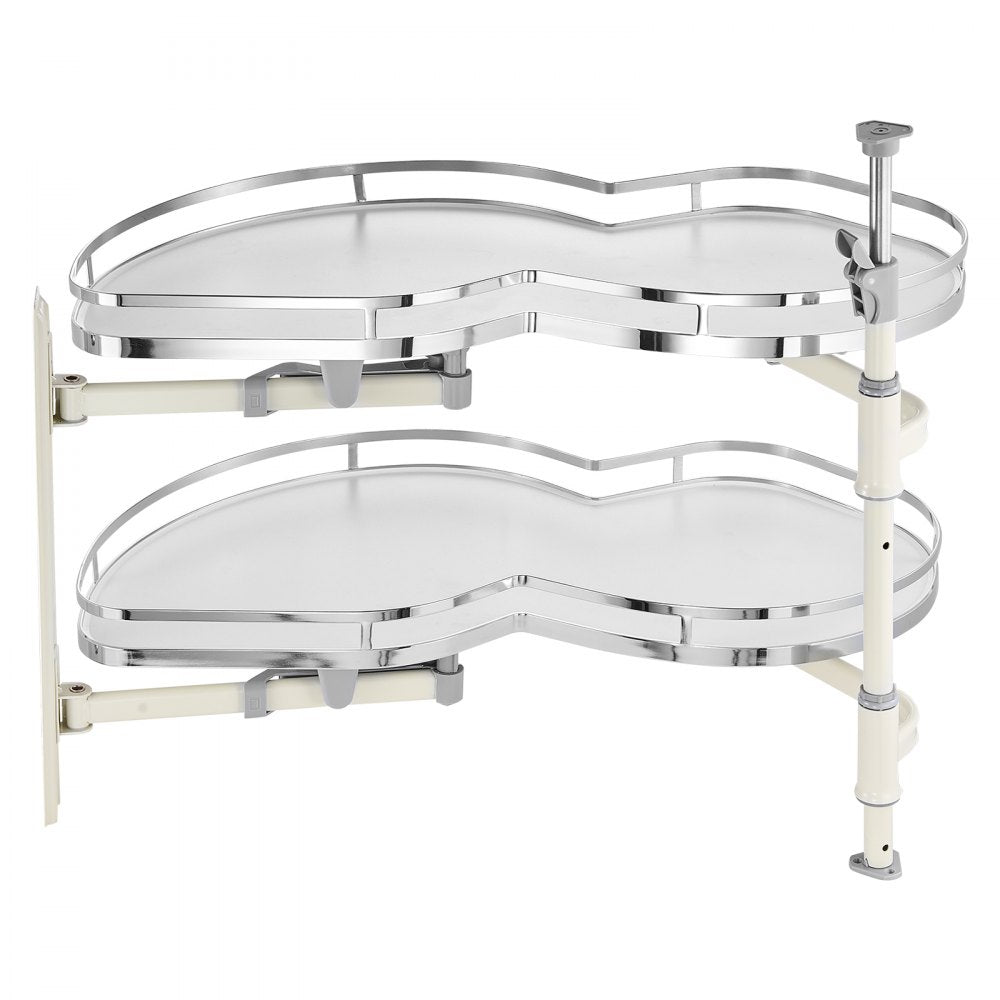 VEVOR Swing Left Blind Corner Cabinet, Pull Out Organizer for 36 inch Width Blind Cabinet, 2 Tier Height Adjustable Swing Tray, Soft Close Kitchen Cloud Blind Organizer, Left Open