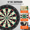VEVOR Dartboard and Cabinet Set, Ready-to-Play Bundle Official Size Dartboard Cabinet, Steel Tip Dart Hideaway Cabinet, Features LED Light, Easy Assembly, Complete with All Accessory, for Cricket Game