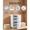 VEVOR Hot Towel Warmer, 10 gal Large Capacity 2-Tier Towel Warmer Cabinet with Clip & 4 Stainless Steel Racks, Holds up 48 Towels, All-Round Heating Cabinet for Spa, Barber, Manicures, Massage, Salon