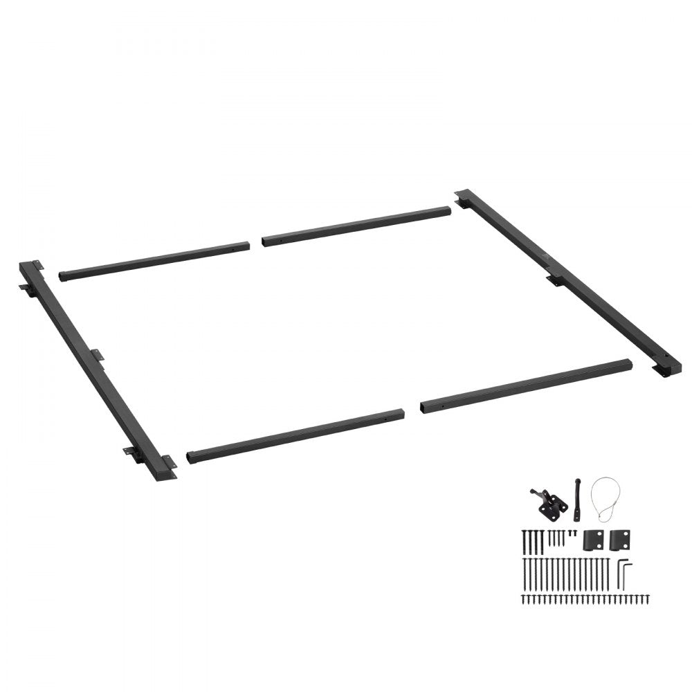 VEVOR Gate Building Kit, Fits 36 to 60 in Wide Openings, Up from 6 to 7 ft High Fence, Adjustable Gate Building Kit, Anti Sag Full Gate Frame Kit with Latch Lock and Screws, for Wooden Fence, Iron
