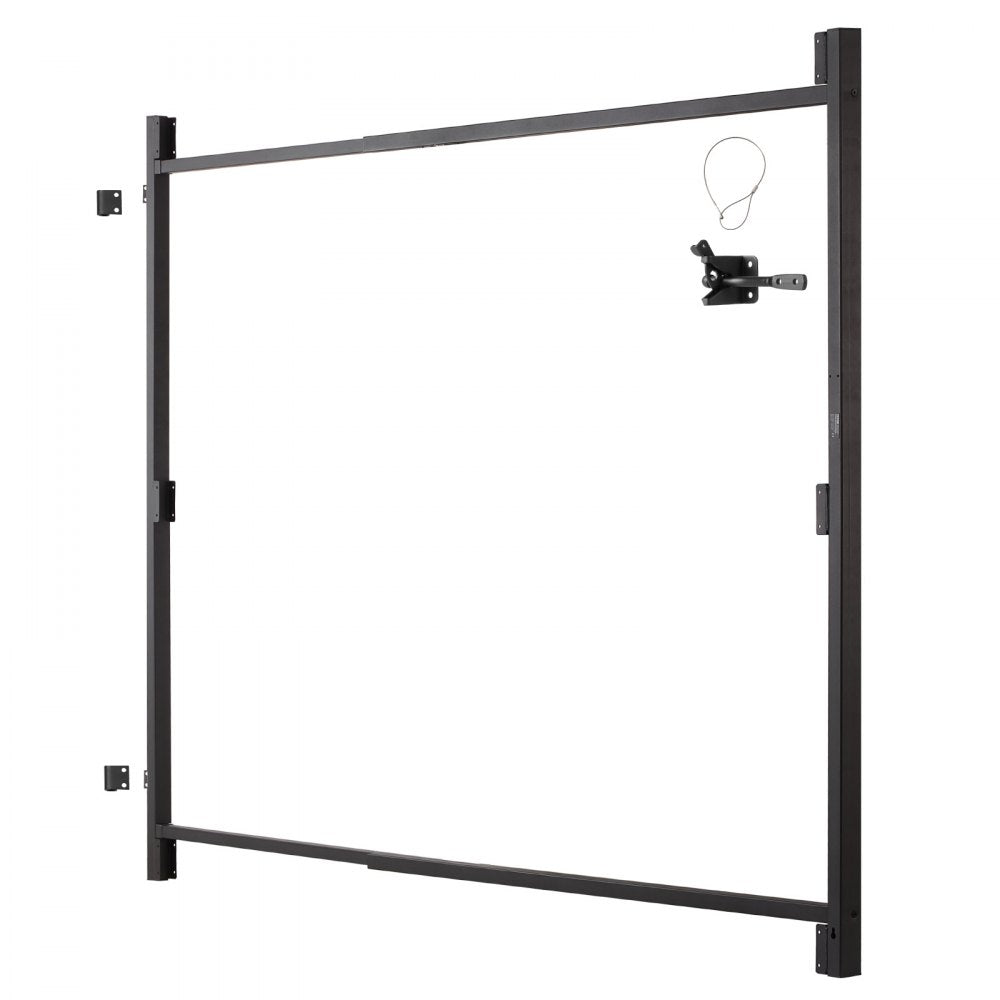 VEVOR Gate Building Kit, Fits 36 to 60 in Wide Openings, Up from 6 to 7 ft High Fence, Adjustable Gate Building Kit, Anti Sag Full Gate Frame Kit with Latch Lock and Screws, for Wooden Fence, Iron