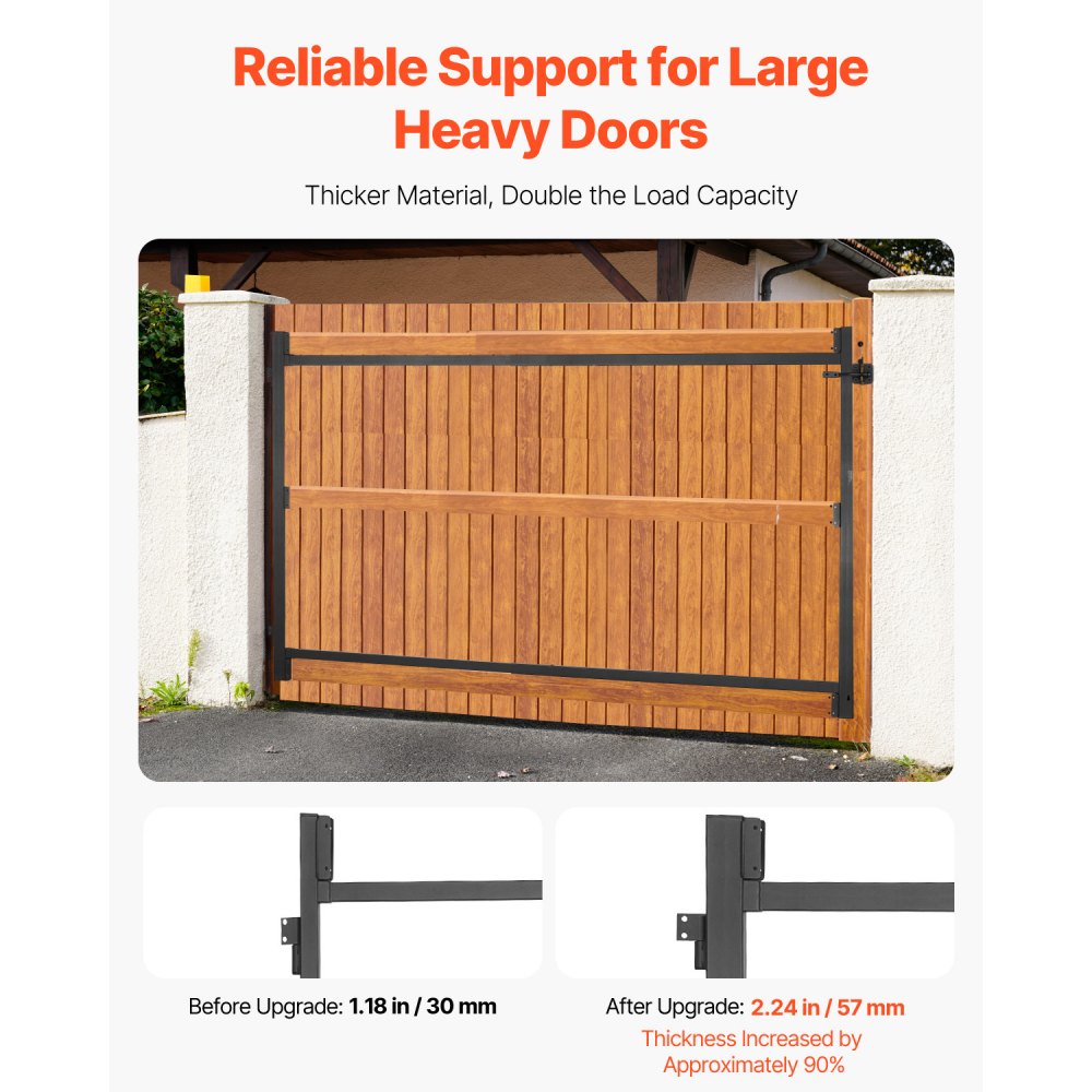 VEVOR Gate Building Kit, Fits 40 to 72 in Wide Openings, Up from 4 to 5 ft High Fence, Adjustable Gate Building Kit, Anti Sag Full Gate Frame Kit with Latch Lock and Screws, for Wooden Fence, Iron