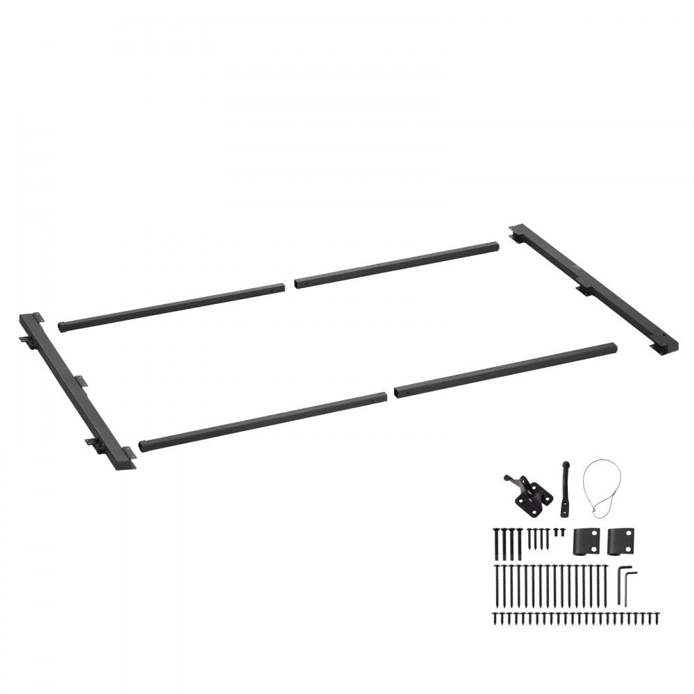 VEVOR Gate Building Kit, Fits 40 to 72 in Wide Openings, Up from 4 to 5 ft High Fence, Adjustable Gate Building Kit, Anti Sag Full Gate Frame Kit with Latch Lock and Screws, for Wooden Fence, Iron