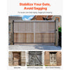 VEVOR Gate Building Kit, Fits 60 to 96 in Wide Openings, Up from 6 to 7 ft High Fence, Adjustable Gate Building Kit, Anti Sag Full Gate Frame Kit with Latch Lock, Screw, for Wooden Fence, Iron, Black