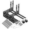 VEVOR Gate Corner Brace Bracket, 2 Sets, Anti Sag Gate Frame Hardware Kit, Gate Frame Brace Bracket with Latch Lock, Screws, for Shed Doors, Corral Gates, Driveway Gates, Wood Windows, Iron, Black