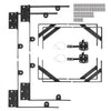 VEVOR Gate Corner Brace Bracket, 2 Sets, Anti Sag Gate Frame Hardware Kit, Gate Frame Brace Bracket with Latch Lock, Screws, for Shed Doors, Corral Gates, Driveway Gates, Wood Windows, Iron, Black