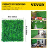 VEVOR Artificial Boxwood Panels, 14 PCS 20\"x20\" Boxwood Hedge Wall Panels, PE Artificial Grass Backdrop Wall 1.6\", Privacy Hedge Screen for Decoration of Outdoor, Indoor, Garden, Fence, and Backyar