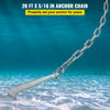 VEVOR Boat Anchor Chain, 5/16" x 20', 2373 lbs. WLL/7120 lbs. BS, 316 Stainless Steel Marine Grade Anchor Lead Chain with Dual Lock Ring Shackles for Boats, Deck, Fishing, Works with Different Anchors