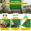 VEVOR Artificial Boxwood Panels, 6 PCS 20\"x20\" Boxwood Hedge Wall Panels, PE Artificial Grass Backdrop Wall 1.6\", Privacy Hedge Screen for Decoration of Outdoor, Indoor, Garden, Fence, and Backyard