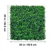 VEVOR 12PCS 20x20inch Artificial Boxwood Panels,Boxwood Hedge Wall Panels,Artificial Grass Backdrop Wall 1.6\",Privacy Hedge Screen UV Protected for Outdoor Indoor Garden Fence Backyard
