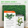 VEVOR 12PCS 24\"x16\" Grass Wall Panels for 32 SQ Feet, Boxwood Hedge Wall Panels, Artificial Grass Backdrop Wall 1.6\", Privacy Hedge Screen UV Protected for Outdoor Indoor Garden Fence Backyard