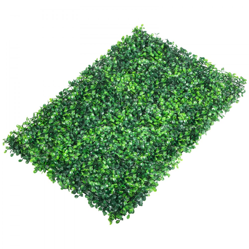 VEVOR 12PCS 24\"x16\" Grass Wall Panels for 32 SQ Feet, Boxwood Hedge Wall Panels, Artificial Grass Backdrop Wall 1.6\", Privacy Hedge Screen UV Protected for Outdoor Indoor Garden Fence Backyard